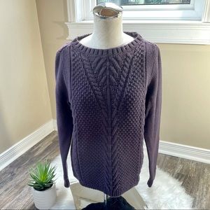 Banana Republic Crew neck/boat neck cable knit sweater  -Aran sweater